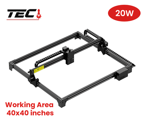 20W Laser Engraving Cutting Machine For Wood Engraver And Cutter Acrylic Laser Engraver Machine For Bamboo Leather - 40X40 Inches
