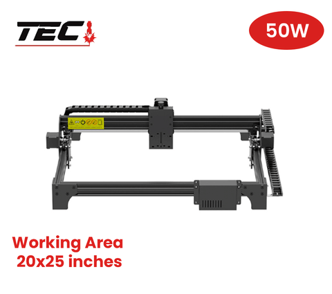 50W CNC Laser Engraver Metal Wood Printer Laser Cutting Machine For Acrylic CNC Wood Machine With Air Assist Nozzle - 20X25 Inches