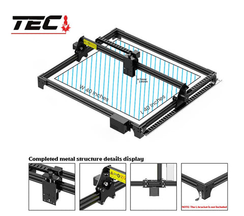 20W Laser Engraving Cutting Machine For Wood Engraver And Cutter Acrylic Laser Engraver Machine For Bamboo Leather - 40X40 Inches