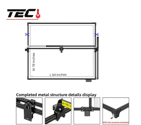 90W Laser Engraving Cutting Machine For Wood Engraver And Cutter Acrylic Cnc Laser Engraver Machine for metal - 78 X94 Inches